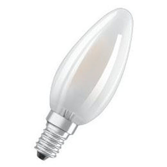 Picture of Osram LED Classic B Candle Shape Filament 4W E14 Cool White Frosted Lamps (Sold as 10)