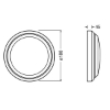 Picture of LEDVANCE IP65 24W Round LED Bulkhead Black (Sold As 10)