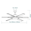 Picture of Martec Albatross 1800mm (72″) | 2100mm (84") DC Ceiling Fan with 24W LED Light & Remote Control