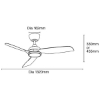 Picture of Martec Daytona DC 1320mm (52″) Smart Ceiling Fan With WIFI Remote Control Matt Black