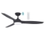 Picture of Martec Newport DC 1420mm (56") Smart WiFi Remote Control Fan with 20W Dimmable CCT LED Light