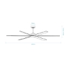 Picture of Martec Osprey DC 2050mm (80″) Smart Ceiling Fan With WIFI Remote Control and 24W LED Light