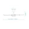 Picture of Martec Quantum DC 1220mm (48"), 1320mm (52") Ceiling Fan with 24W Dimmable Tricolour LED Light 