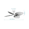 Picture of Martec Kingston DC 1260mm (50") Smart Wi-Fi Ceiling Fan with 32W DC Motor & Palm Leaf Blades