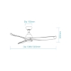 Picture of Martec Scorpion DC 1066mm (42"), 1320mm (52") Ceiling Fan With WIFI Remote Control and Variable Dim 20W CCT LED Light