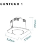 Picture of Contour 1 Single Heat Lamp Bathroom Heater (275W) with Compact Infrared Heat