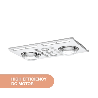 Picture of Martec Profile Plus 2 DC 3-in-1 Bathroom Heater with High Extraction Fan, 2 Heat Lamps & GU10 LED Light
