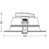 Picture of LEDVANCE ULTRA Commercial Downlight 14.5W 118mm TRI Dali (Sold as 2)