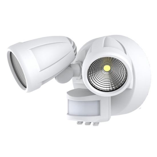 Picture of Martec Bandit 12W LED Outdoor Flood Light CCT IP54 Double Spot with Sensor White Colour (Sold as 4)