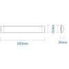 Picture of Martec Blade 20W 600mm Slimline Tricolour LED Surface Mounted Batten Light (Sold as 6)