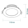 Picture of Martec Blitz CCT 10W Recessed LED Dimmable Downlight Matt Black Colour (Sold as 10)