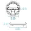 Picture of Martec Conrad Tricolour LED 400mm Oyster Light (Sold as 4)