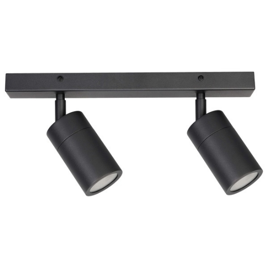 Picture of Martec Crest IP65 2 Heads GU10 10W Surface Mount Spotlight Matt Black Finish (Sold as 4)