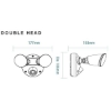 Picture of Martec Defender 2x 10W Tricolour LED Security Light with Double Head White Colour Finish (Sold as 4)