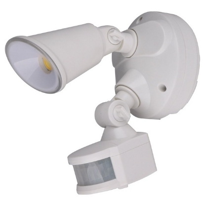 Picture of Defender 10W Single Spot Tricolour LED Security Light with Sensor White colour (Sold as 4)