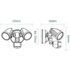 Picture of Martec Fortress II 2 x 15W Tricolour LED Security Light Double White colour (Sold as 3)