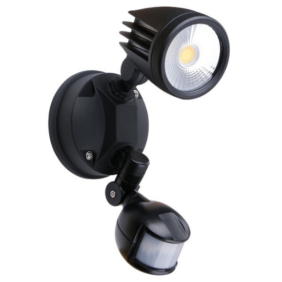 Picture of Martec Fortress II 15W Tricolour LED Security Light with PIR Sensor Matt Black Finish (Sold as 4)