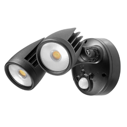 Picture of Martec Fortress Pro 2x 18W CC LED Security Flood Light with PIR Sensor Matt Black White (Sold as 2)