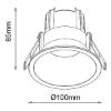 Picture of Martec Jax 10W LED Downlight Tricolour Recessed White colour (Sold as 6)
