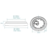 Picture of Martec Orbit 24W 380mm Tricolour LED Oyster Lights (Sold as 4)
