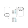 Picture of Martec Paco 10W 100mm Dia LED Downlight CCT Surface Mount Matt Black Finish (Sold as 2)