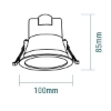 Picture of Martec Rex 9W Tricolour LED Downlight Matt White Finish (Sold as 10)